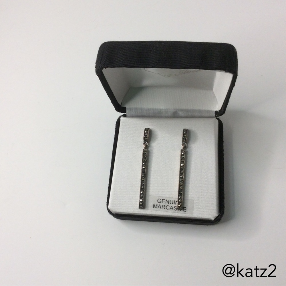 Marcasite and Sterling Silver Earrings NWOT